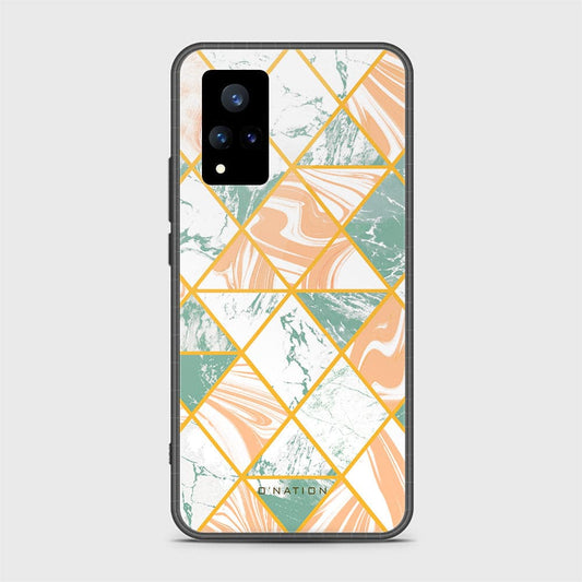 Vivo V21 Cover - O'Nation Shades of Marble Series - HQ Ultra Shine Premium Infinity Glass Soft Silicon Borders Case