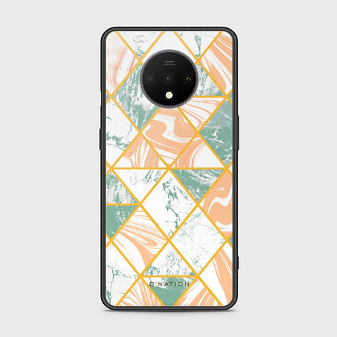 OnePlus 7T Cover - O'Nation Shades of Marble Series - HQ Ultra Shine Premium Infinity Glass Soft Silicon Borders Case