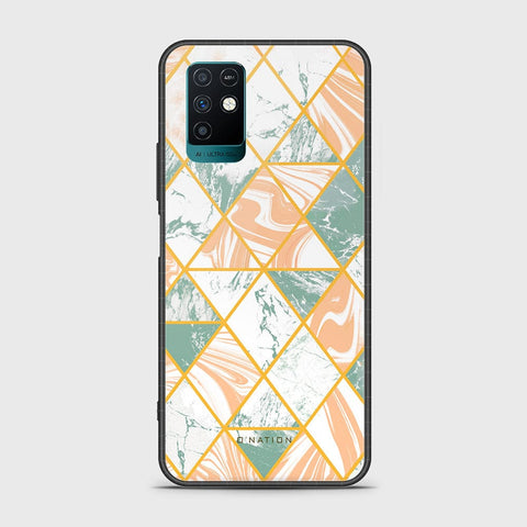 Infinix Note 10 Cover - O'Nation Shades of Marble Series - HQ Ultra Shine Premium Infinity Glass Soft Silicon Borders Case