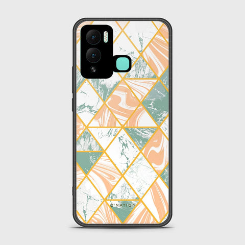 Infinix Hot 12 Play Cover - O'Nation Shades of Marble Series - HQ Ultra Shine Premium Infinity Glass Soft Silicon Borders Case