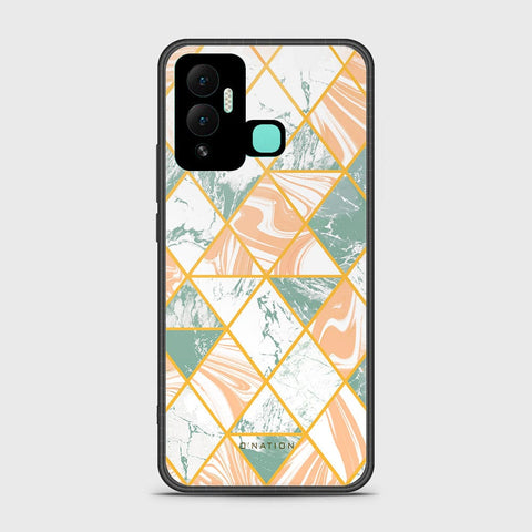 Infinix Hot 12i Cover - O'Nation Shades of Marble Series - HQ Ultra Shine Premium Infinity Glass Soft Silicon Borders Case