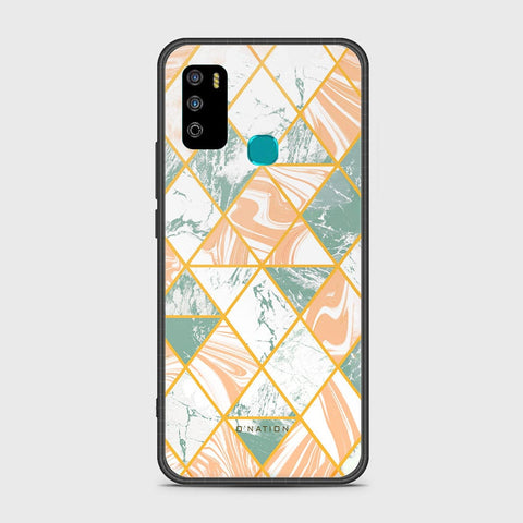 Infinix Hot 9 Play Cover - O'Nation Shades of Marble Series - HQ Ultra Shine Premium Infinity Glass Soft Silicon Borders Case