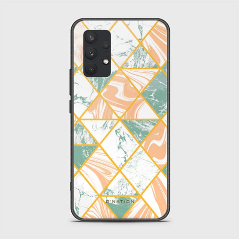 Samsung Galaxy A32 Cover - O'Nation Shades of Marble Series - HQ Ultra Shine Premium Infinity Glass Soft Silicon Borders Case