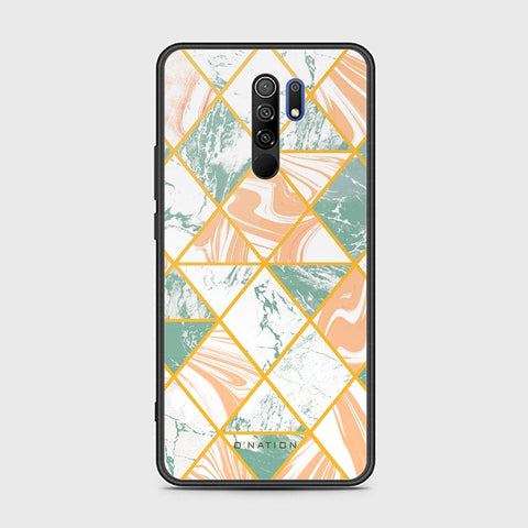 Xiaomi Redmi 9 Cover - O'Nation Shades of Marble Series - HQ Ultra Shine Premium Infinity Glass Soft Silicon Borders Case