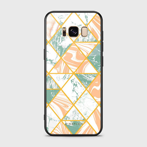 Samsung Galaxy S8 Cover - O'Nation Shades of Marble Series - HQ Ultra Shine Premium Infinity Glass Soft Silicon Borders Case