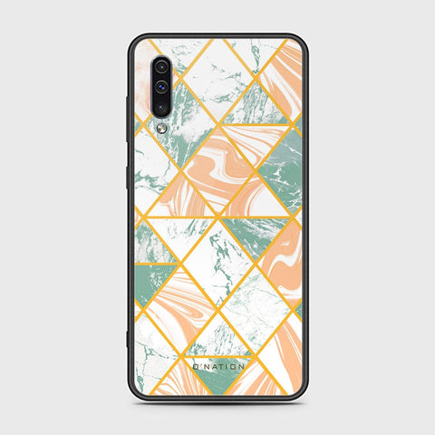 Samsung Galaxy a30s Cover - O'Nation Shades of Marble Series - HQ Ultra Shine Premium Infinity Glass Soft Silicon Borders Case