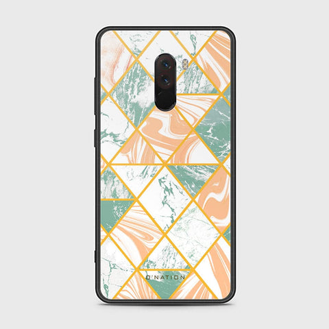 Xiaomi Pocophone F1 Cover - O'Nation Shades of Marble Series - HQ Ultra Shine Premium Infinity Glass Soft Silicon Borders Case