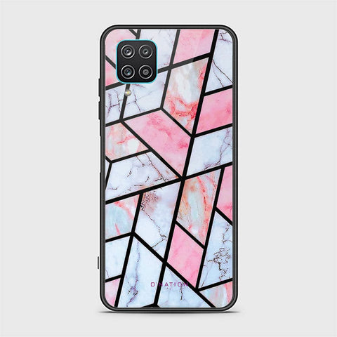 Samsung Galaxy A12 Cover - O'Nation Shades of Marble Series - HQ Ultra Shine Premium Infinity Glass Soft Silicon Borders Case