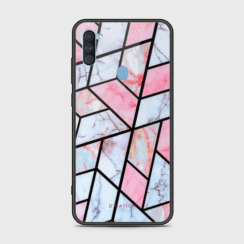 Samsung Galaxy M11 Cover - O'Nation Shades of Marble Series - HQ Ultra Shine Premium Infinity Glass Soft Silicon Borders Case