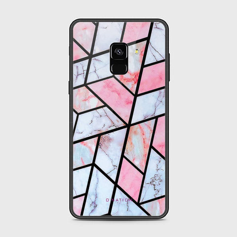 Samsung Galaxy A8 2018 Cover - O'Nation Shades of Marble Series - HQ Ultra Shine Premium Infinity Glass Soft Silicon Borders Case