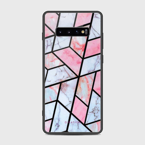 Samsung Galaxy S10 Plus Cover - O'Nation Shades of Marble Series - HQ Ultra Shine Premium Infinity Glass Soft Silicon Borders Case