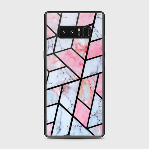 Samsung Galaxy Note 8 Cover - O'Nation Shades of Marble Series - HQ Ultra Shine Premium Infinity Glass Soft Silicon Borders Case