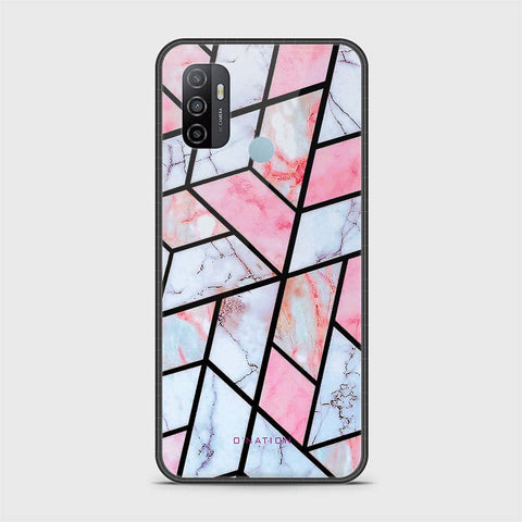 Oppo A53 Cover - O'Nation Shades of Marble Series - HQ Ultra Shine Premium Infinity Glass Soft Silicon Borders Case