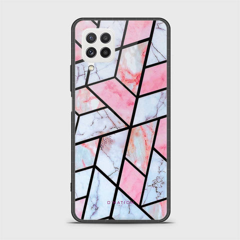 Samsung Galaxy A22 Cover - O'Nation Shades of Marble Series - HQ Ultra Shine Premium Infinity Glass Soft Silicon Borders Case