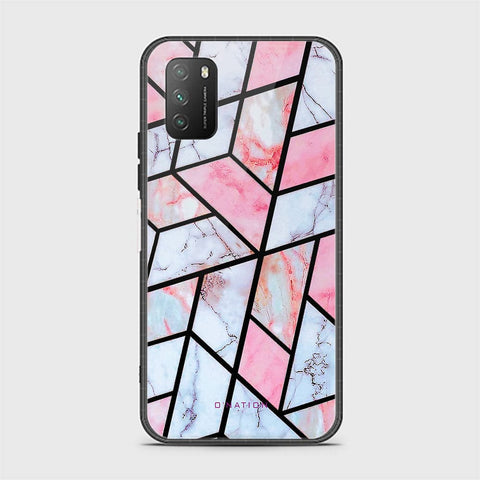 Xiaomi Redmi 9T Cover - O'Nation Shades of Marble Series - HQ Ultra Shine Premium Infinity Glass Soft Silicon Borders Case