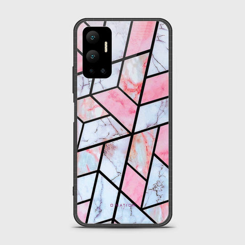 Infinix Hot 12 Cover - O'Nation Shades of Marble Series - HQ Ultra Shine Premium Infinity Glass Soft Silicon Borders Case