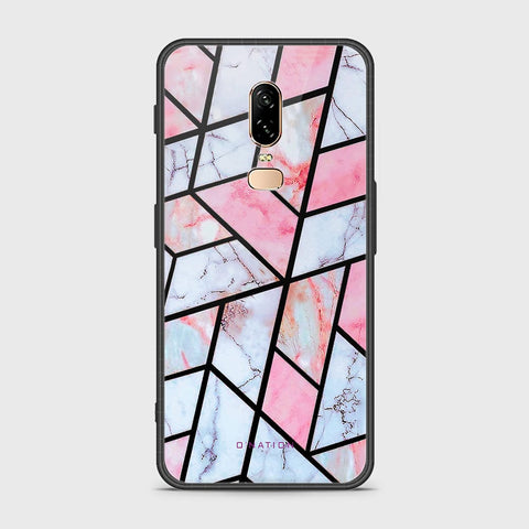 OnePlus 6 Cover - O'Nation Shades of Marble Series - HQ Ultra Shine Premium Infinity Glass Soft Silicon Borders Case