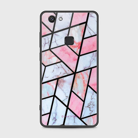 Vivo V7 Plus Cover - O'Nation Shades of Marble Series - HQ Ultra Shine Premium Infinity Glass Soft Silicon Borders Case