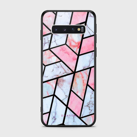 Samsung Galaxy S10 Cover - O'Nation Shades of Marble Series - HQ Ultra Shine Premium Infinity Glass Soft Silicon Borders Case