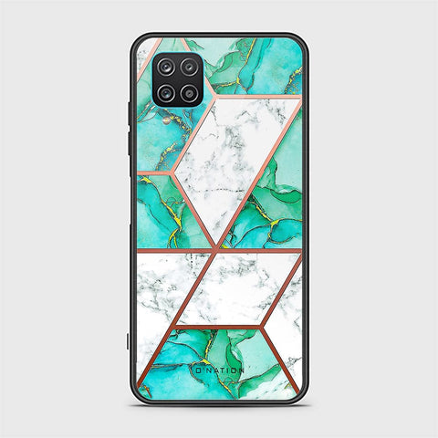 Samsung Galaxy A12 Cover - O'Nation Shades of Marble Series - HQ Ultra Shine Premium Infinity Glass Soft Silicon Borders Case