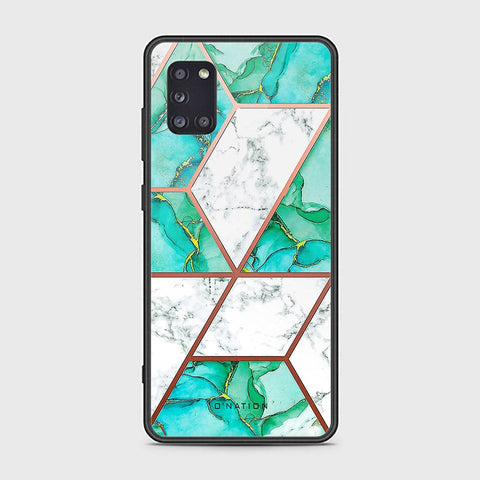 Samsung Galaxy A31 Cover - O'Nation Shades of Marble Series - HQ Ultra Shine Premium Infinity Glass Soft Silicon Borders Case