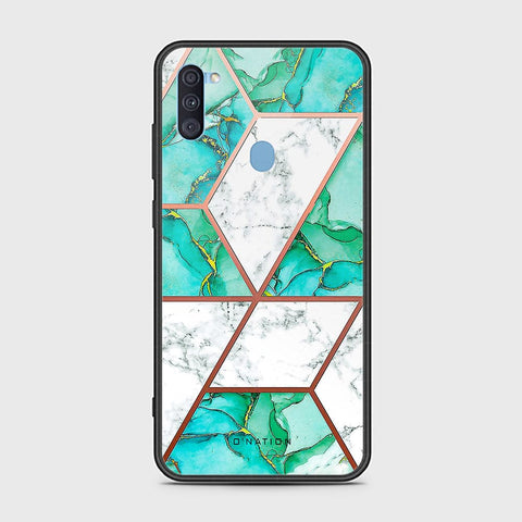 Samsung Galaxy M11 Cover - O'Nation Shades of Marble Series - HQ Ultra Shine Premium Infinity Glass Soft Silicon Borders Case