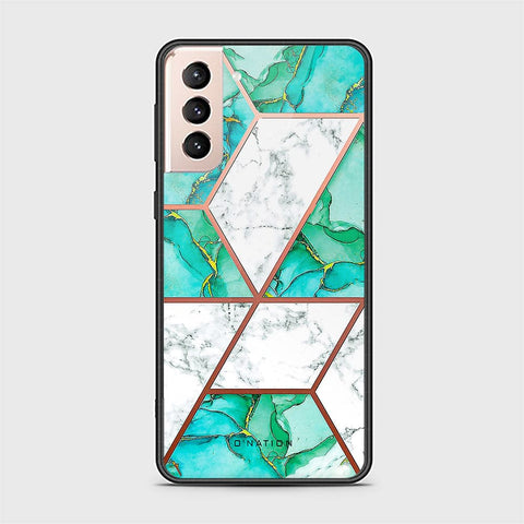 Samsung Galaxy S21 5G Cover - O'Nation Shades of Marble Series - HQ Ultra Shine Premium Infinity Glass Soft Silicon Borders Case