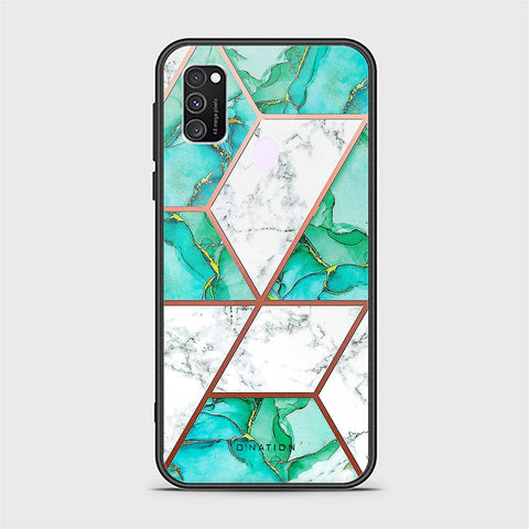 Samsung Galaxy M21 Cover - O'Nation Shades of Marble Series - HQ Ultra Shine Premium Infinity Glass Soft Silicon Borders Case