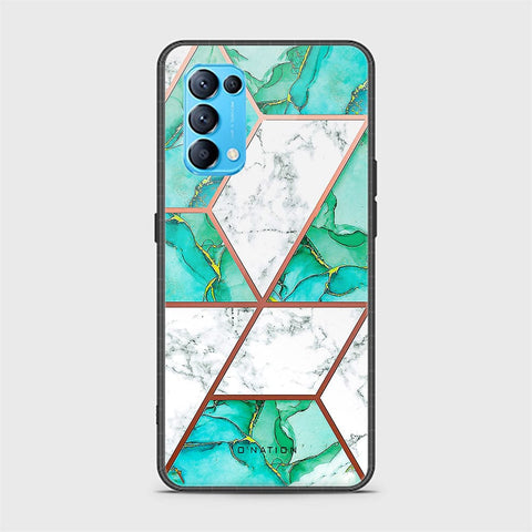 Oppo Find X3 Lite Cover - O'Nation Shades of Marble Series - HQ Ultra Shine Premium Infinity Glass Soft Silicon Borders Case