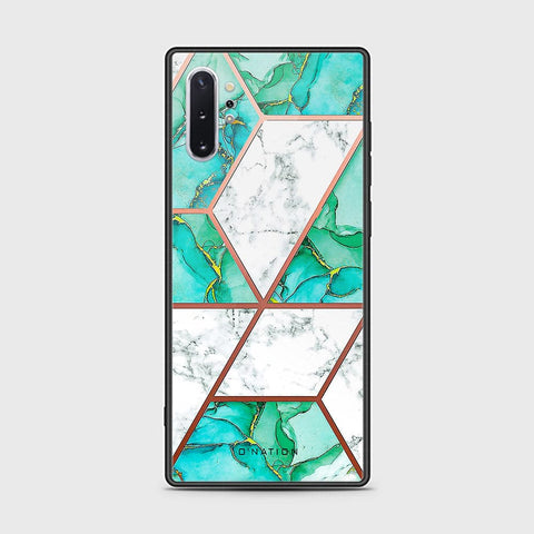 Samsung Galaxy Note 10 Plus Cover - O'Nation Shades of Marble Series - HQ Ultra Shine Premium Infinity Glass Soft Silicon Borders Case