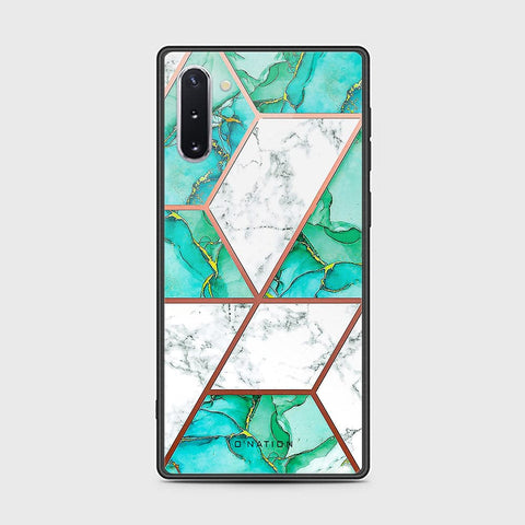 Samsung Galaxy Note 10 Cover - O'Nation Shades of Marble Series - HQ Ultra Shine Premium Infinity Glass Soft Silicon Borders Case