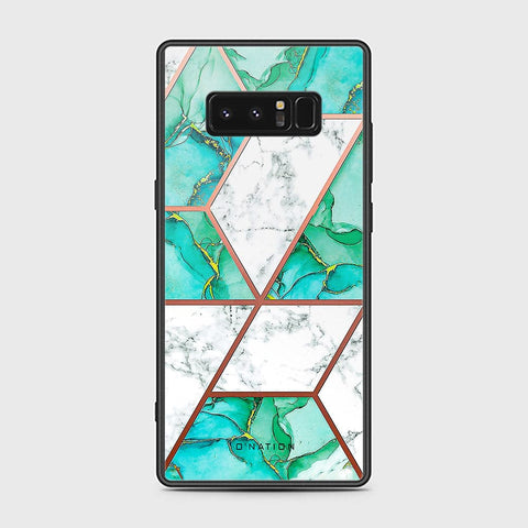 Samsung Galaxy Note 8 Cover - O'Nation Shades of Marble Series - HQ Ultra Shine Premium Infinity Glass Soft Silicon Borders Case