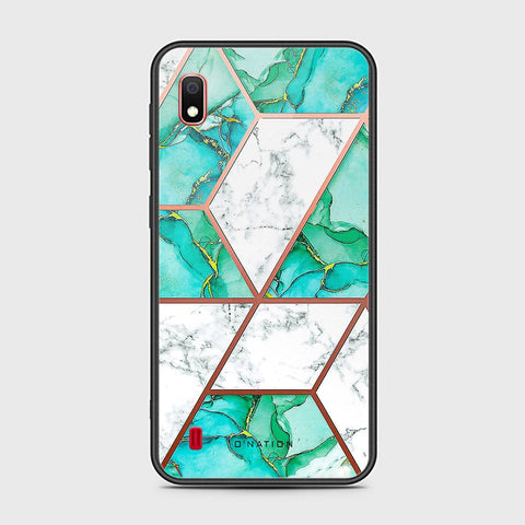 Samsung Galaxy A10 Cover - O'Nation Shades of Marble Series - HQ Ultra Shine Premium Infinity Glass Soft Silicon Borders Case