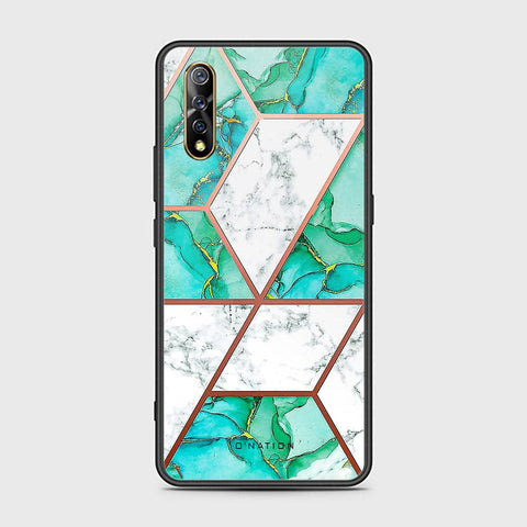 Vivo S1 Cover - O'Nation Shades of Marble Series - HQ Ultra Shine Premium Infinity Glass Soft Silicon Borders Case