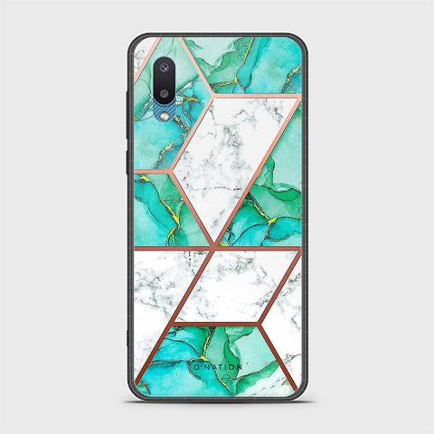 Samsung Galaxy A02 Cover - O'Nation Shades of Marble Series - HQ Ultra Shine Premium Infinity Glass Soft Silicon Borders Case