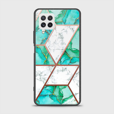 Samsung Galaxy A22 Cover - O'Nation Shades of Marble Series - HQ Ultra Shine Premium Infinity Glass Soft Silicon Borders Case