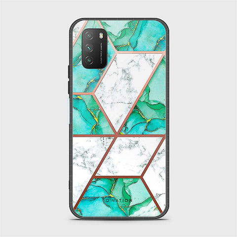 Xiaomi Redmi 9T Cover - O'Nation Shades of Marble Series - HQ Ultra Shine Premium Infinity Glass Soft Silicon Borders Case