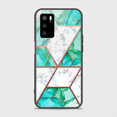 Oppo A16 Cover - O'Nation Shades of Marble Series - HQ Ultra Shine Premium Infinity Glass Soft Silicon Borders Case