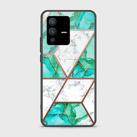 Vivo V23 5G Cover - O'Nation Shades of Marble Series - HQ Ultra Shine Premium Infinity Glass Soft Silicon Borders Case