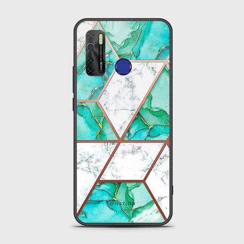 Infinix Hot 9 Cover - O'Nation Shades of Marble Series - HQ Ultra Shine Premium Infinity Glass Soft Silicon Borders Case