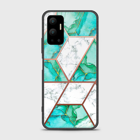 Infinix Hot 12 Cover - O'Nation Shades of Marble Series - HQ Ultra Shine Premium Infinity Glass Soft Silicon Borders Case