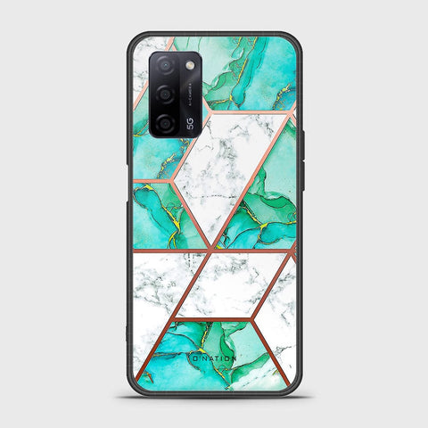 Oppo A55 5G Cover - O'Nation Shades of Marble Series - HQ Ultra Shine Premium Infinity Glass Soft Silicon Borders Case