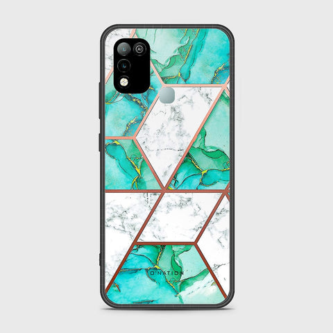 Infinix Hot 10 Play Cover - O'Nation Shades of Marble Series - HQ Ultra Shine Premium Infinity Glass Soft Silicon Borders Case