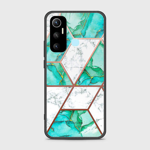 Infinix Hot 11 Cover - O'Nation Shades of Marble Series - HQ Ultra Shine Premium Infinity Glass Soft Silicon Borders Case