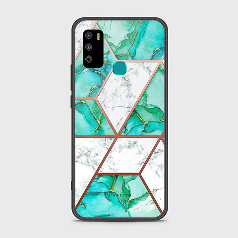 Infinix Hot 9 Play Cover - O'Nation Shades of Marble Series - HQ Ultra Shine Premium Infinity Glass Soft Silicon Borders Case