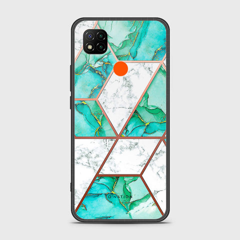 Xiaomi Redmi 9C Cover - O'Nation Shades of Marble Series - HQ Ultra Shine Premium Infinity Glass Soft Silicon Borders Case