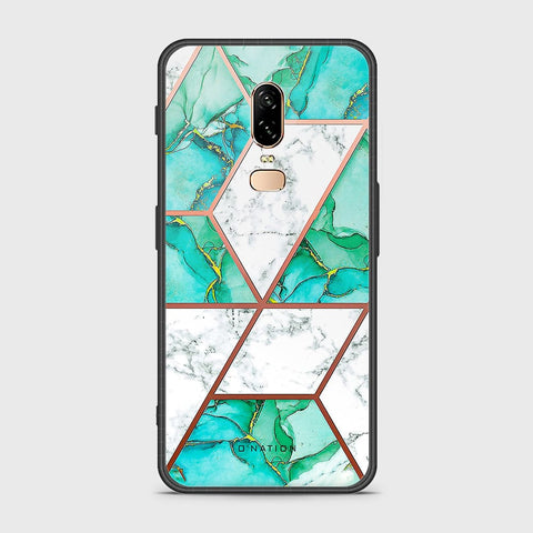 OnePlus 6 Cover - O'Nation Shades of Marble Series - HQ Ultra Shine Premium Infinity Glass Soft Silicon Borders Case