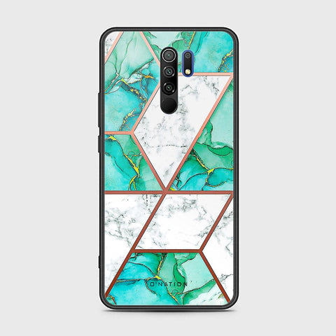 Xiaomi Redmi 9 Cover - O'Nation Shades of Marble Series - HQ Ultra Shine Premium Infinity Glass Soft Silicon Borders Case