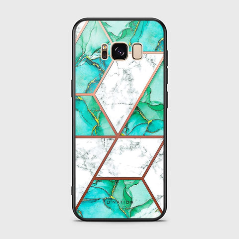 Samsung Galaxy S8 Cover - O'Nation Shades of Marble Series - HQ Ultra Shine Premium Infinity Glass Soft Silicon Borders Case