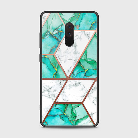 Xiaomi Pocophone F1 Cover - O'Nation Shades of Marble Series - HQ Ultra Shine Premium Infinity Glass Soft Silicon Borders Case